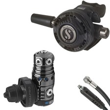SF-1: Scubapro MK25 EVO Carbon Black Tech Stage Set with 2. step of your choice