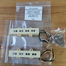 New 4 String J Jazz Style Single Coil Bass Pickups AlNiCo 5 Vintage Spec Cream#1