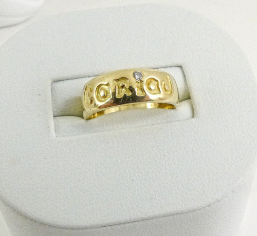 18ct welsh gold cariad diamond - 18ct,