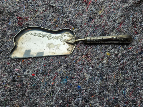 Silver plate crumb - silver, tray