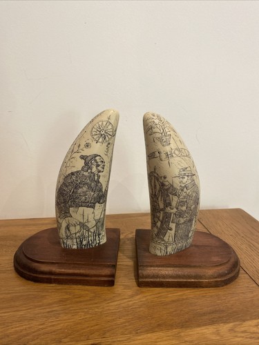 Scrimshaw resin replica - resin,
