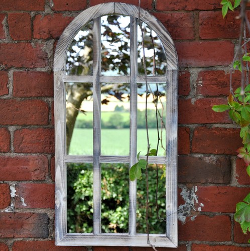 Gothic wall mirror - wall, timber