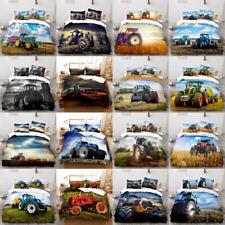 Tractor Bedding Set Farm Harvest Quilt Duvet Cover Single Double King Size Mens