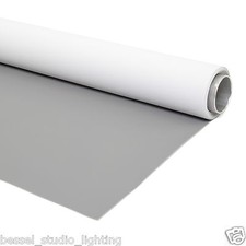 Bessel 2m x 4m Double Sided White Midtone Grey Photographic Background Vinyl