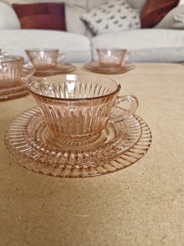 Pink depression glass - pink,