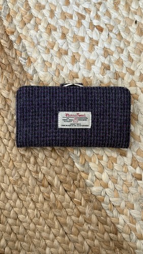 Harris tweed purple - purple, wallet