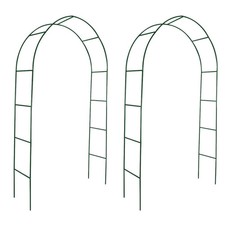  Garden Arch Dark Green Iron 2 pieces Durable Garden Arch