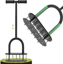 Seasky Automatic Lawn Aerator w/ 15 Iron Spikes Soil Tool Garden Adjustable VAT