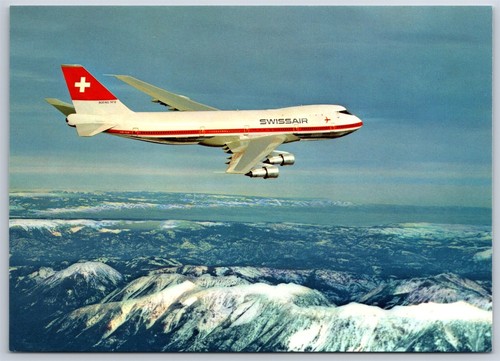 Airplane postcard swiss - airplane,