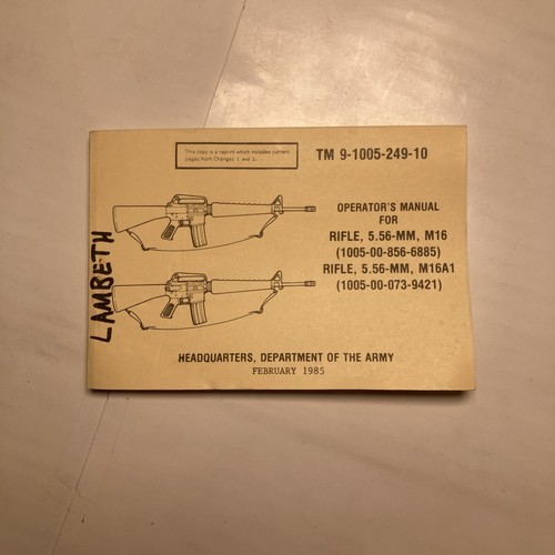 M16a1 rifles 1985 army - m16a1,