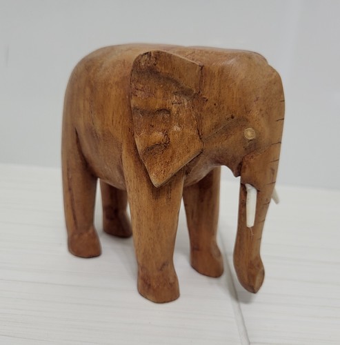 Hand carved wooden elephant - carved,
