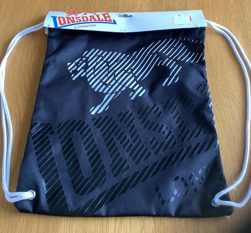 Lonsdale london black gym sack - lonsdale,