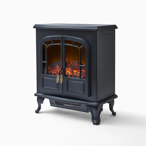 Warmlite 2kw matt black cast - 2kw,