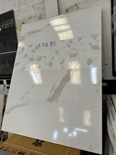 JOB LOT CARRARA MARBLE EFFECT WALL TILES CERAMIC 30x90cm