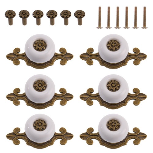 Retro ceramic knobs vintage - 6x,