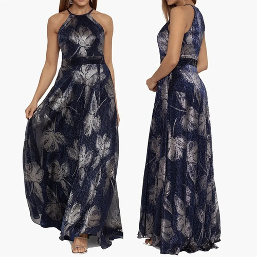 Betsy adam metallic - metallic, gown
