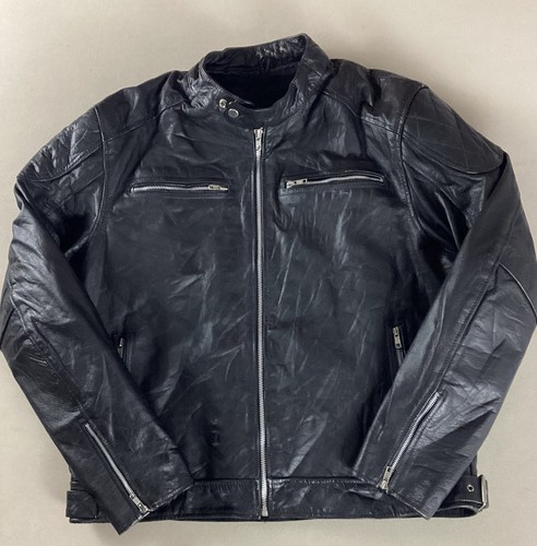 Leather biker jacket cafe - biker,