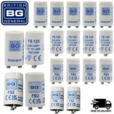 BG Fluorescent Starters FS125 FS2 FSU 4-65W 80W 220-240V British General