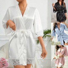 Women Satin Silk Lace Lingerie