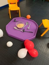 Small Plastic Tuff Tray 70cm Stand Children Messy Play Colour Mixing Cement Kids