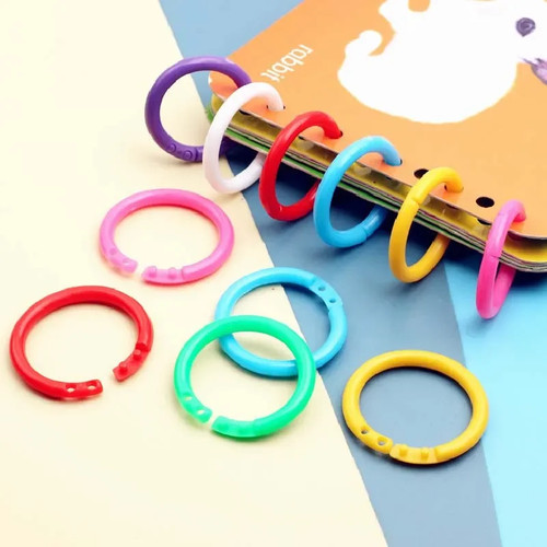 50pcs plastic binder rings - plastic,