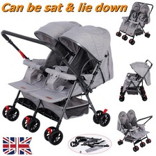 Double pushchair baby stroller - double,