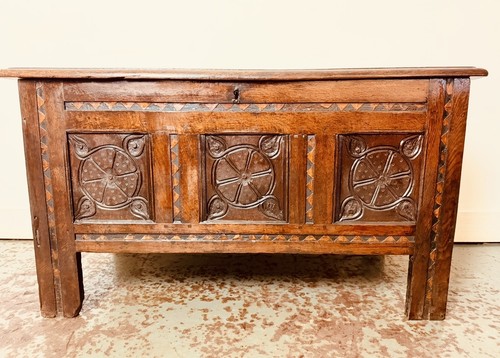Antique oak coffer georgian - oak,