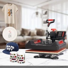 Digital Heat Press Machine 8 in 1 38x38cm Sublimation Printing Swing Away 360°
