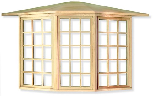 Dolls house bay window natural - bay,