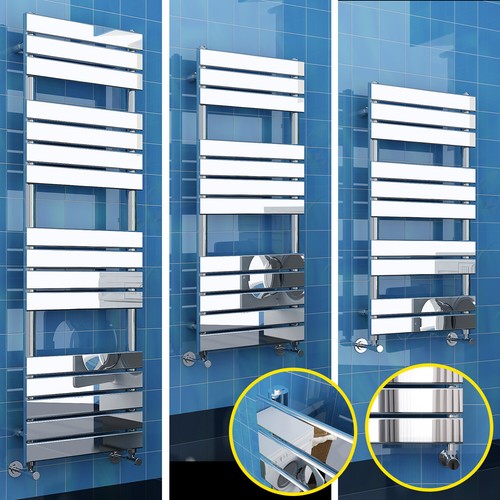 Chrome flat panel towel rail - chrome,