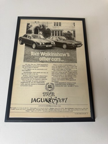 Framed 1985 twr jaguar sport - framed,