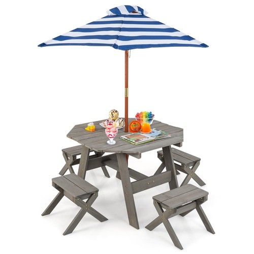 Costway wooden octagon table - costway,