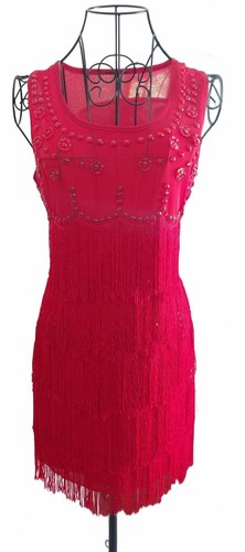 Girls latin fringe red tassel - latin,