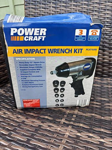 Power craft 2in air impact - craft, 1/2in