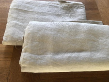 2 x Remnants Warwick Laundered Linen Fabric - Colour Stucco - Both 300cm x 130cm