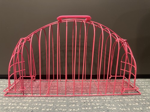 Pink decorative metal bird - decorative,
