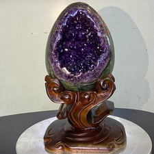 7.7LB  Large Natural amethyst Dinosaur egg Quartz Crystal specimen healing