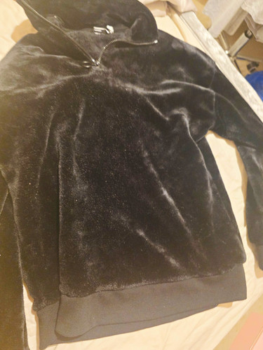 Women black velour piece - velour, 2-piece