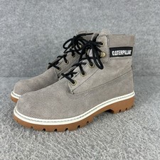 Caterpillar Boots Womens UK 6 EU 39 Lyric Corduroy Grey Ankle Chukka Bootie NEW