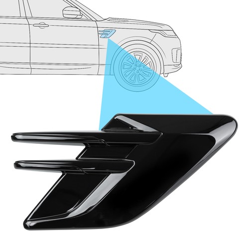 Black side vent - black, for