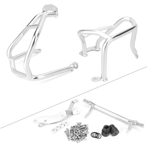 Silver lower highway crash bar - silver,