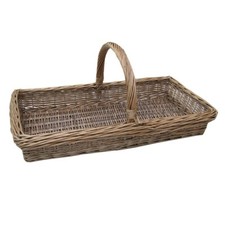 Kew Antique Wash Wicker Garden Trug Basket Flower Harvest Log Fruit Gardening