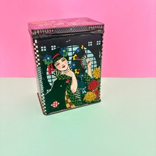 vintage Antique tea tin caddy