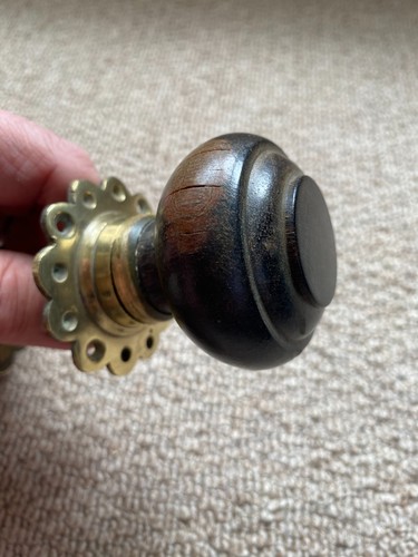 Antique wood and brass - wood,