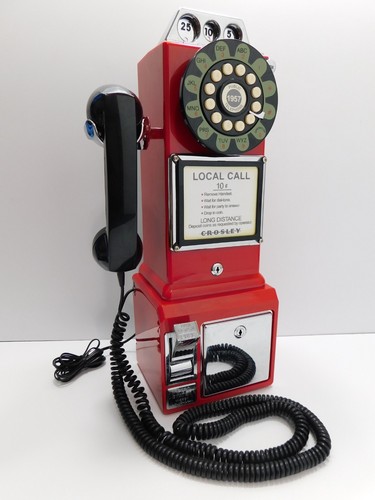 Crosley red pay - phone, 1950's