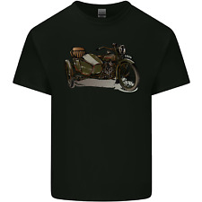 Motorcycle and Sidecar Biker Motorbike Mens Light Cotton T-Shirt