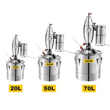 VEVOR 20/50/70L Water Alcohol Distiller Wine Brew Kit Moonshinestill Boiler