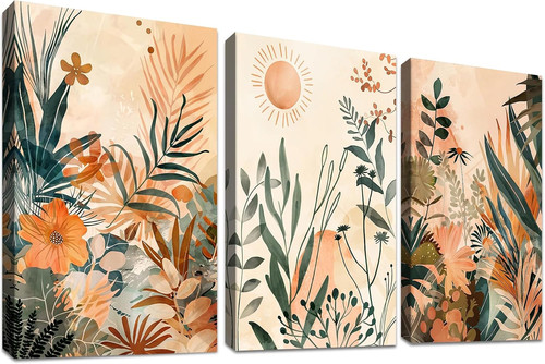 3pcs wooden framed - canvas, wall