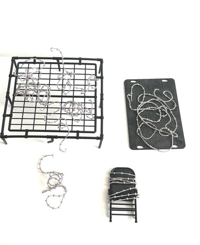 Aew barbed wire chair - wire,