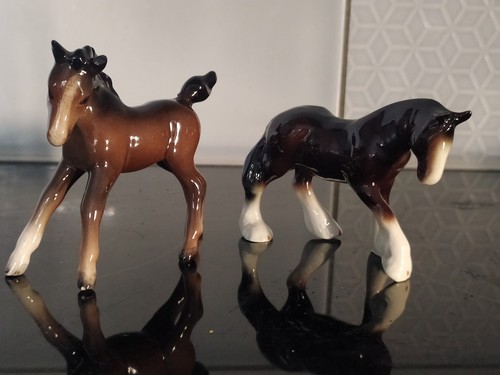 Small ceramic shire horse - shire,